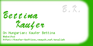 bettina kaufer business card